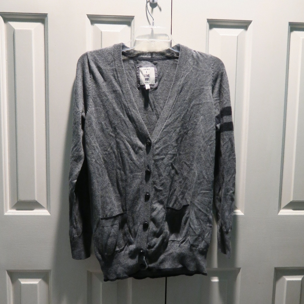 Forever 21 gray varsity striped cardigan